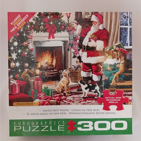 "Santa's Best Friend" 300 Piece Puzzle by Eurographics - Picture 1 of 2